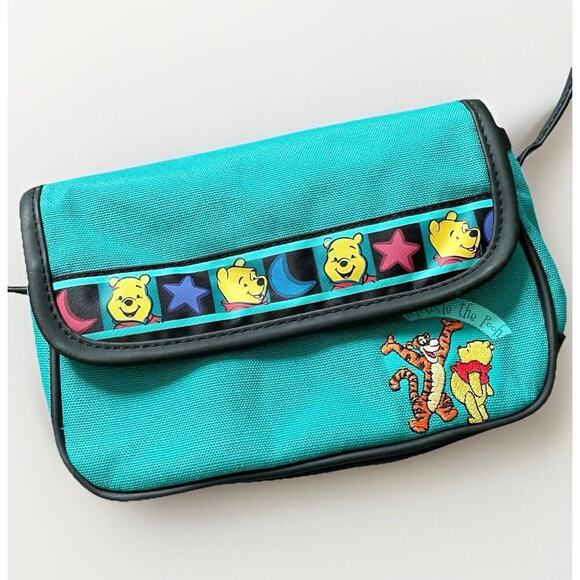 VTG 90s Winnie The Pooh Disney Crossbody Bag Purse Tigger Star Moon Kidcore Y2K - Picture 1 of 16